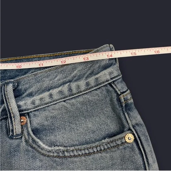 We the Free “Loving Good Vibrations” distressed high waisted denim shorts - Picture 4 of 7